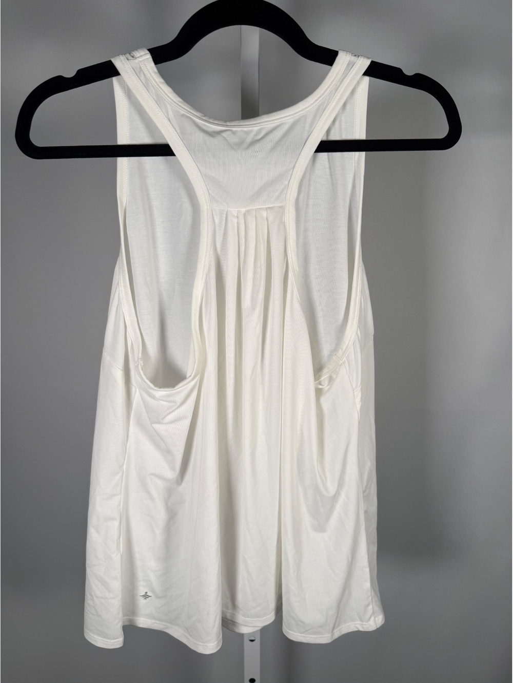 Halara Racerback Pleated Round Neck Quick Dry Yoga Tank Top White Size Large - Picture 4 of 9